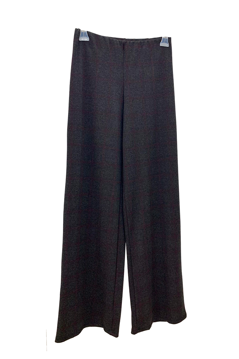 pantalone  palazzo jaquard check