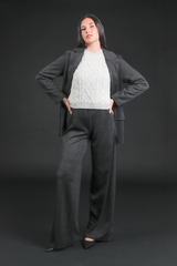 pantalone  palazzo jaquard check