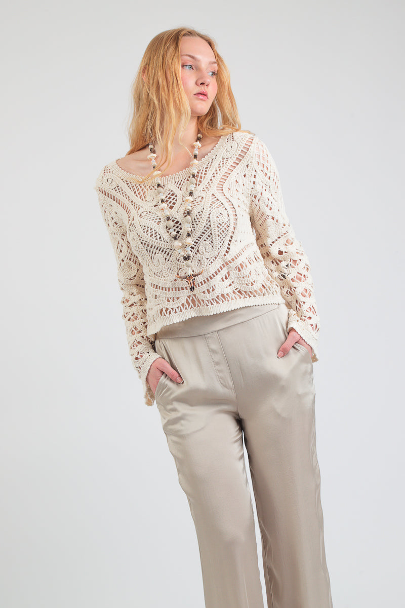 pantalone ampio viscosa