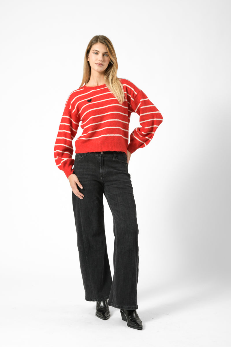 maglia riga cuoricino