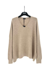 maglia scollo v ampia