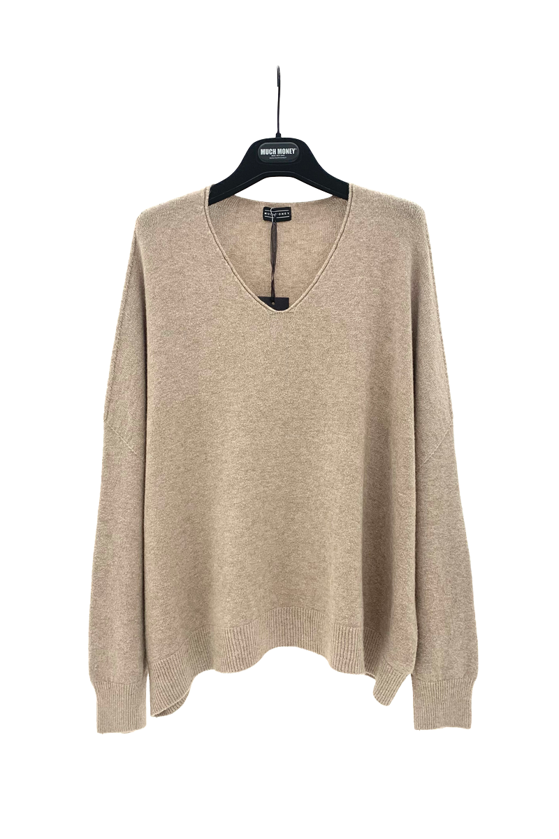 maglia scollo v ampia