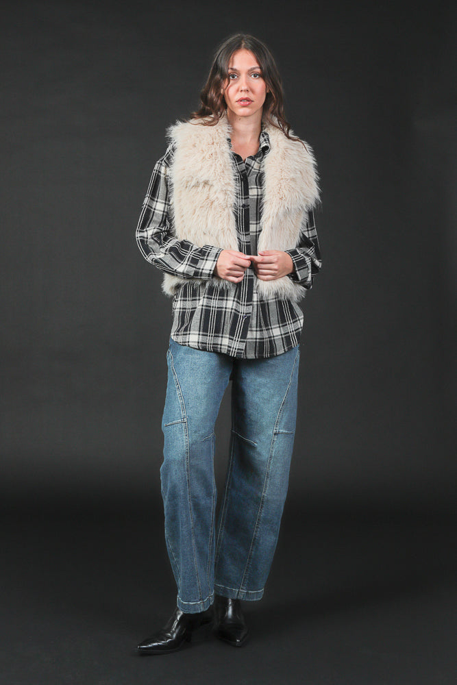 eco pelliccia jilet