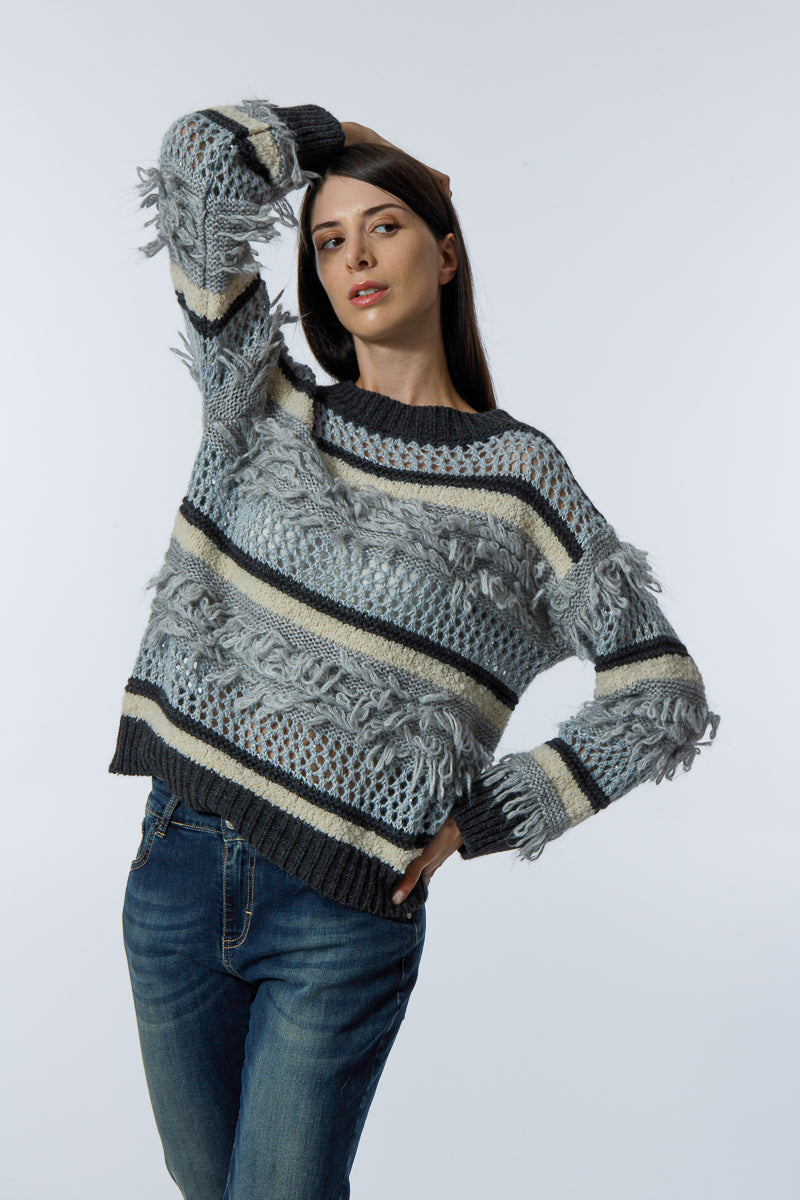 maglia girocollo multi lavorazioni