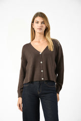 cardigan bottone gioiello