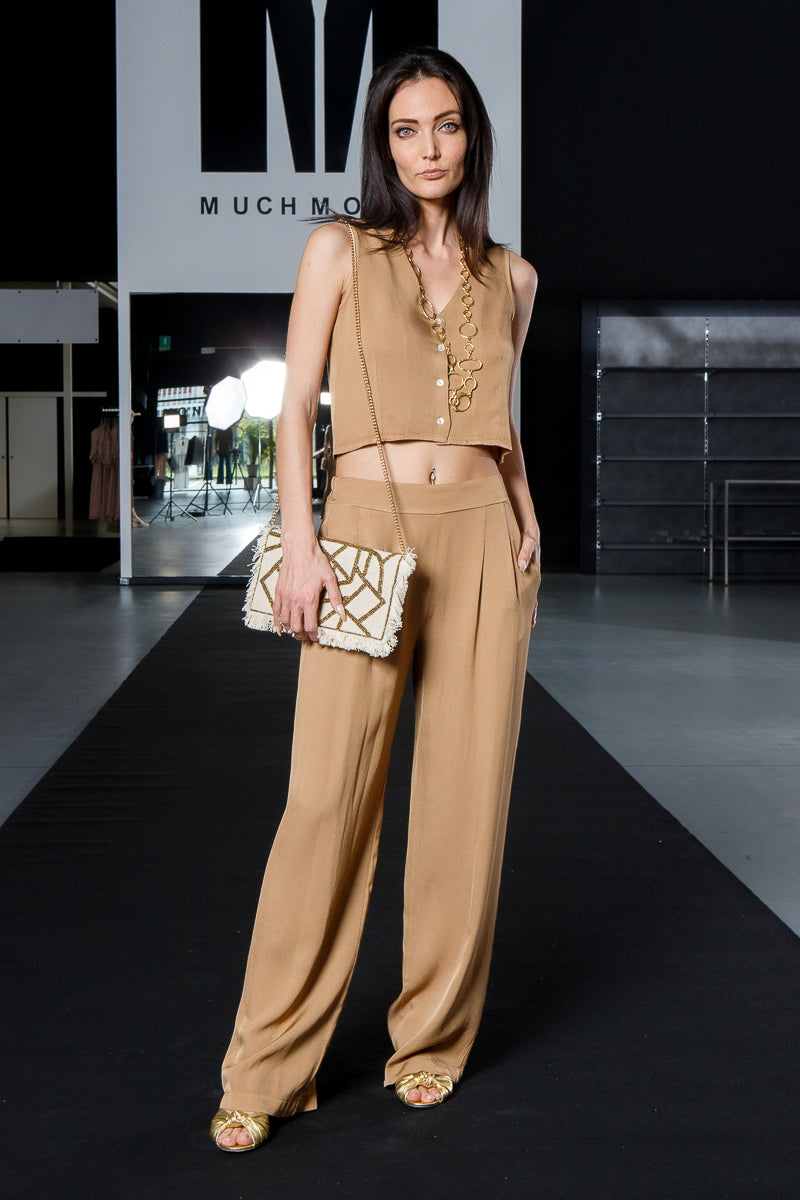 PANTALONE ELASTICO VITA CON TASCHE