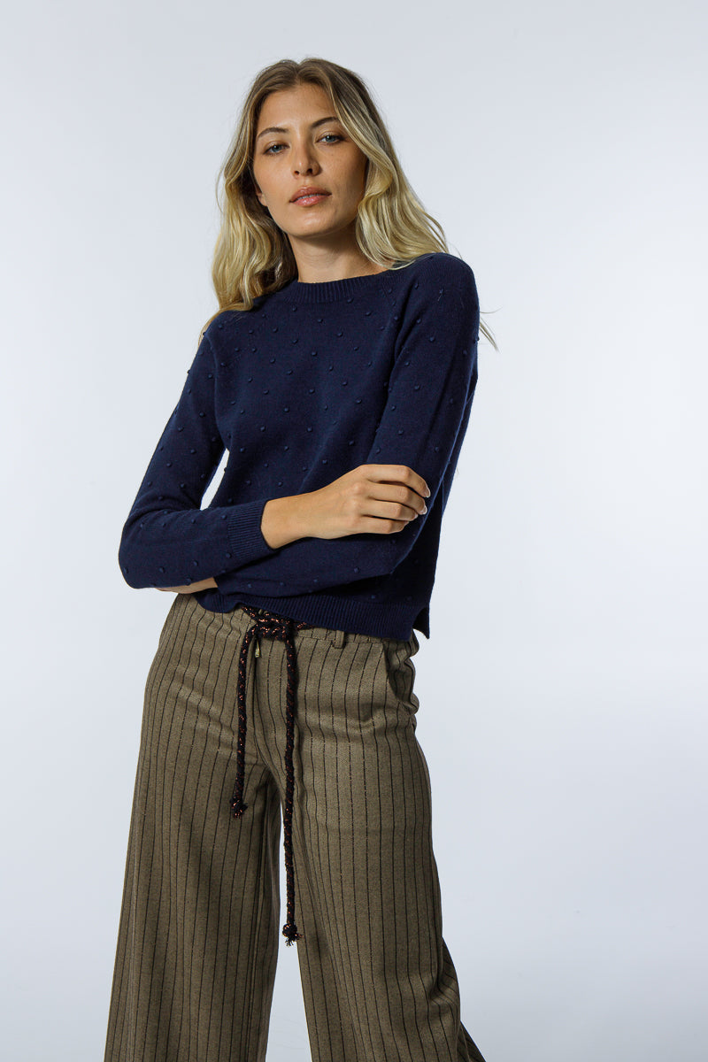 maglia crop pallini