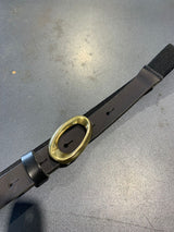 CINTURA PELLE SOTTILE FIBBIA OVALE