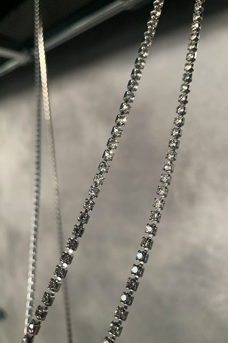 collana tennis strass