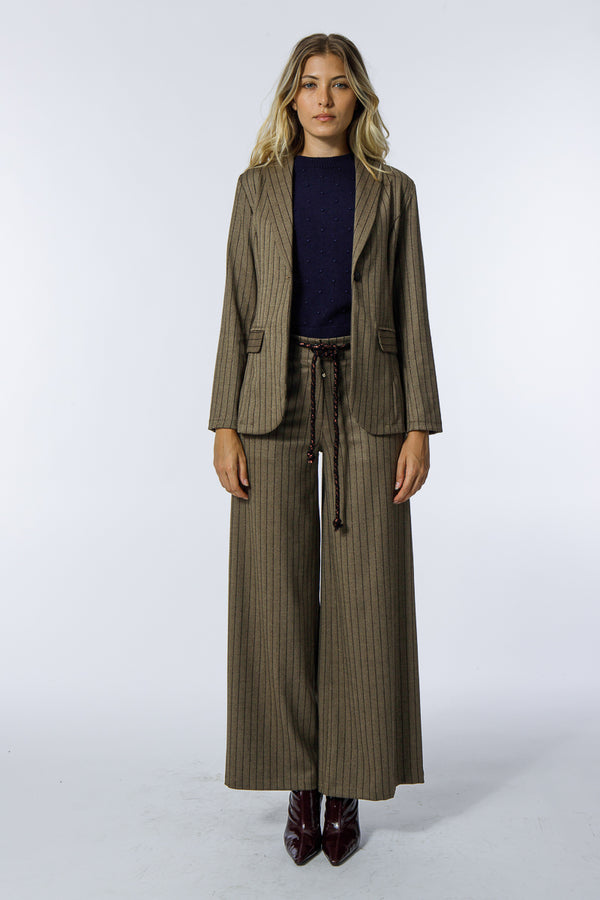 giacca gessata jacquard