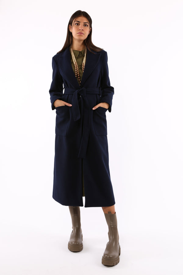 cappotto lungo con cintura