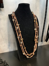 collana filo renna piu pietre