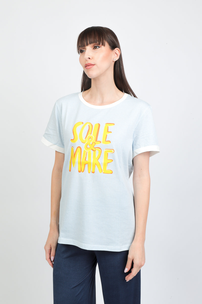 t-shirt sole e mare