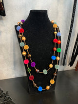 collana palline multicolor pelo