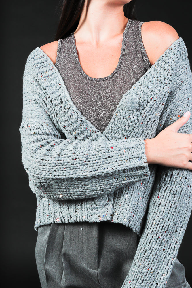 canotta lurex bordata