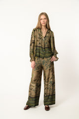 set pantalone viscosa stampata con camicia