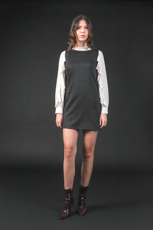 abito mini dress check