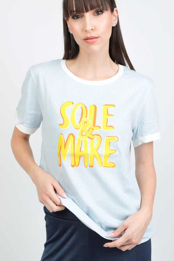 t-shirt sole e mare