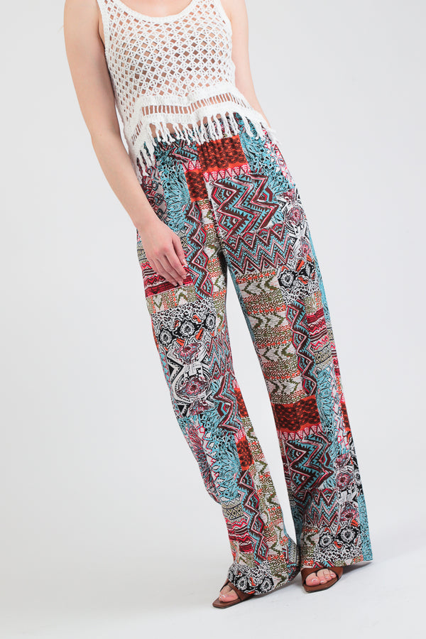 PANTALONE A PALAZZO IN FANTASIA ETNICA