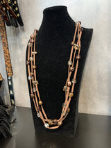 collana filo renna piu pietre
