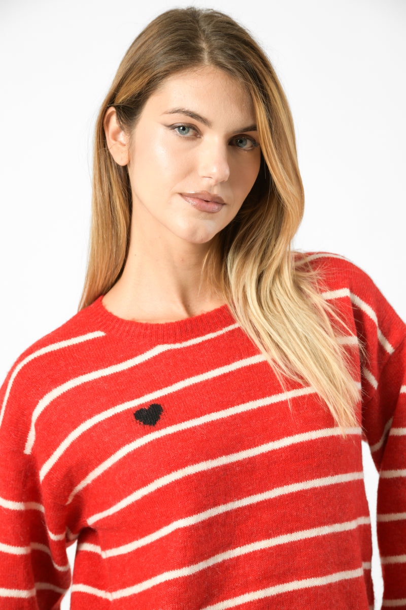 maglia riga cuoricino