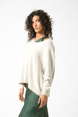 maglia scollo v ampia