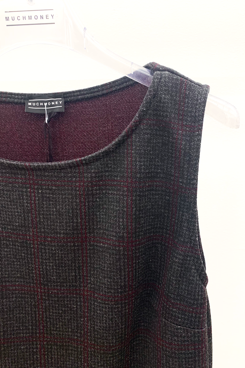 abito mini dress check