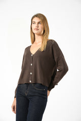 cardigan bottone gioiello