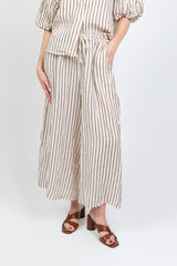 pantaloni rigati con coulisse