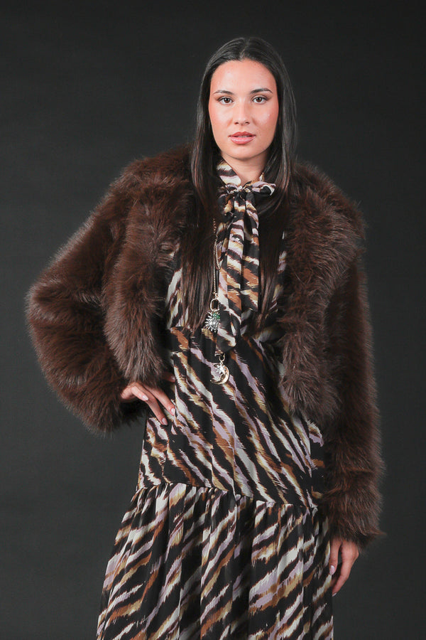 eco pelliccia crop