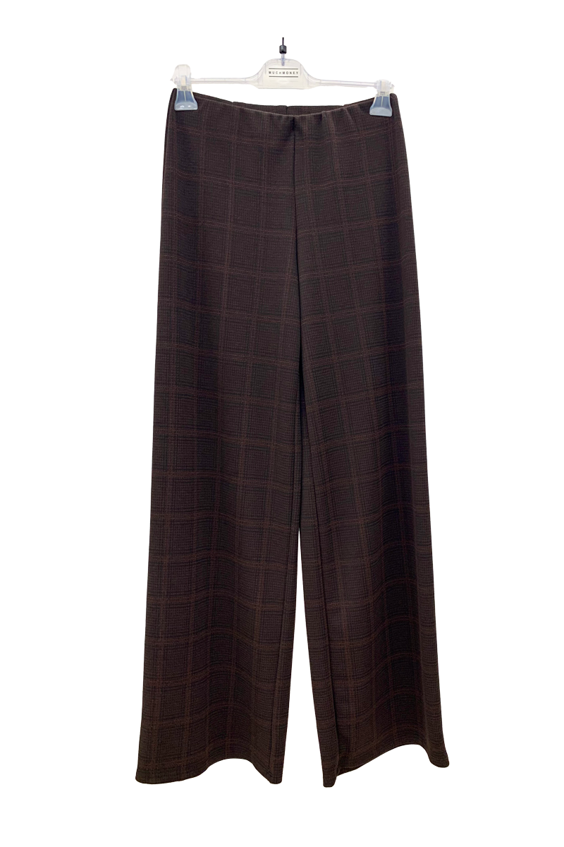 pantalone  palazzo jaquard check