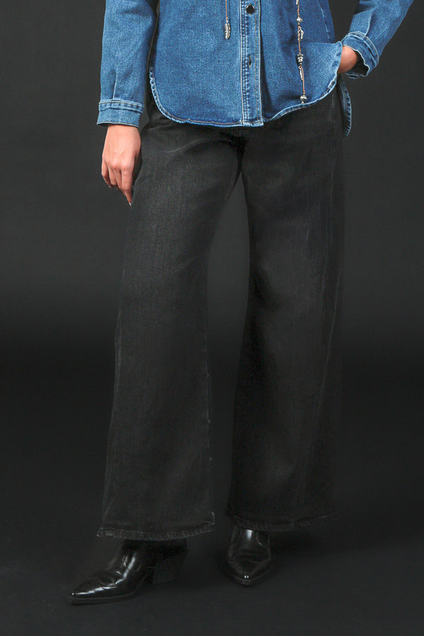 jeans ampio basic nero