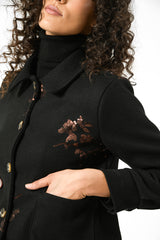 GIACCA PANNO CON RICAMI