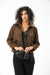 GIACCA PANNO CON RICAMI