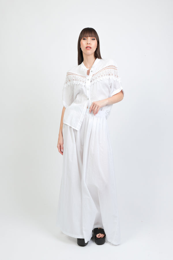 blusa mussola ricamo