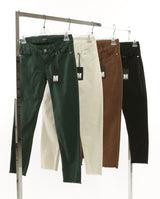 pantalone basic in  cotone elasticizzato