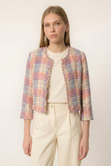 giacca tweed corta