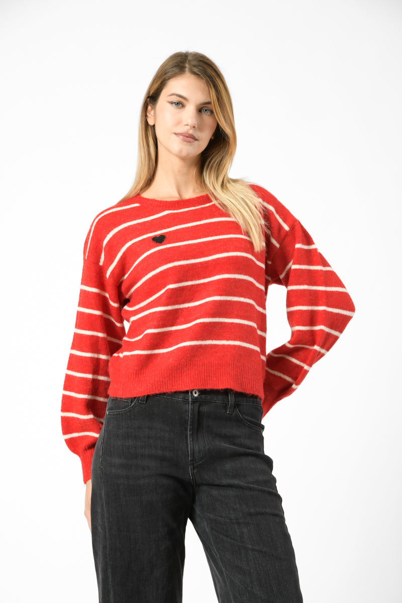 maglia riga cuoricino