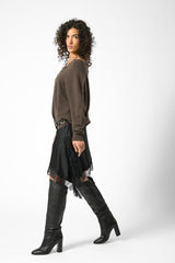 maglia scollo v ampia