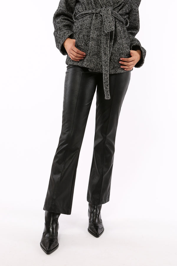 pantalone palazzo con impuntura