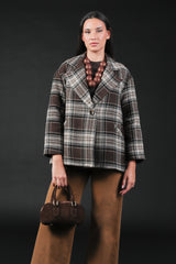 cappotto corto quadri