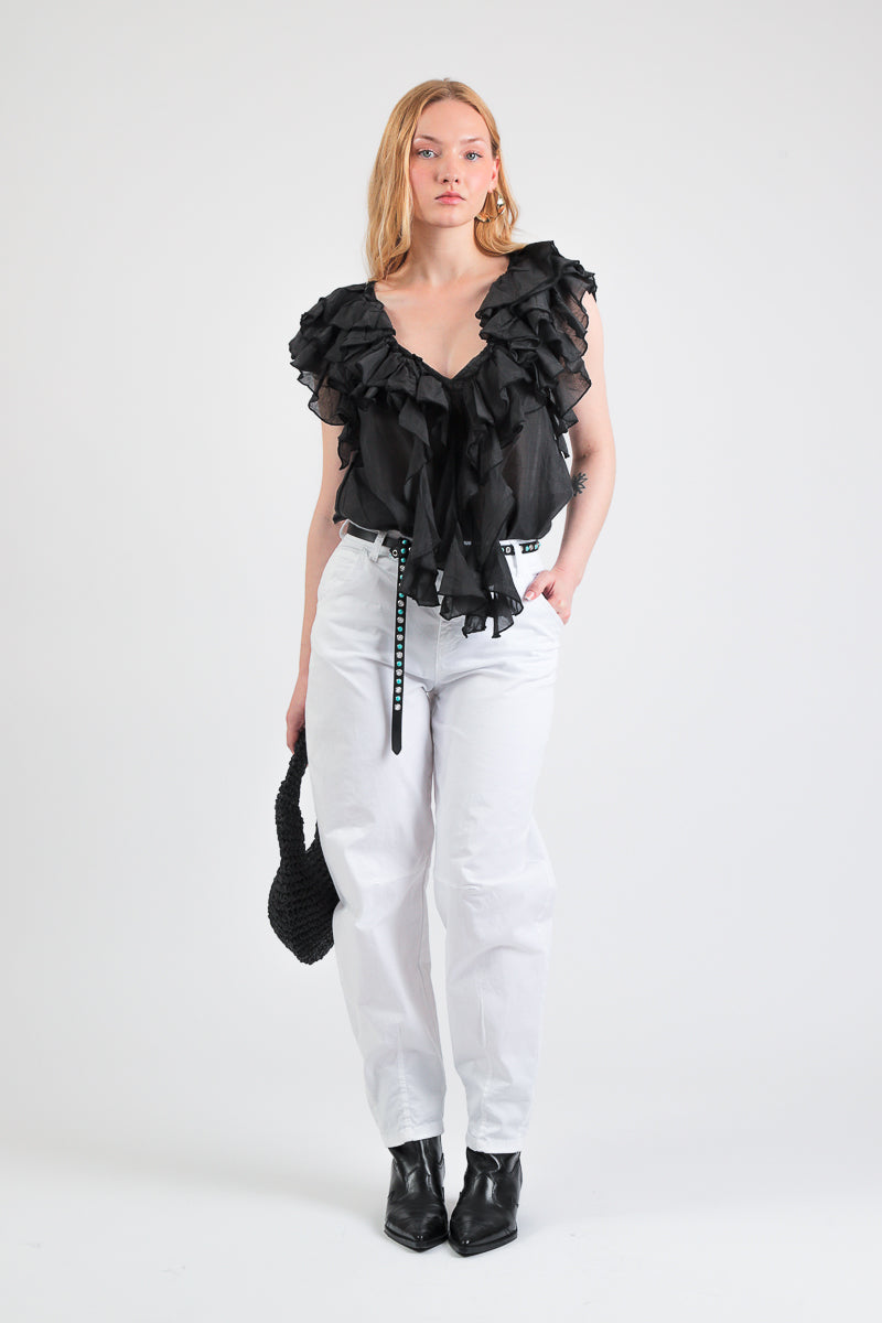 pantalone basic con pences