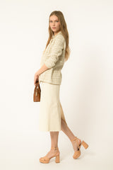 gonna gabardina cotone