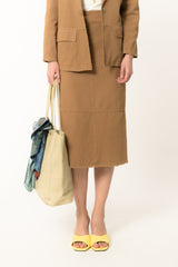 gonna gabardina cotone