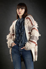 camicia denim con rouches