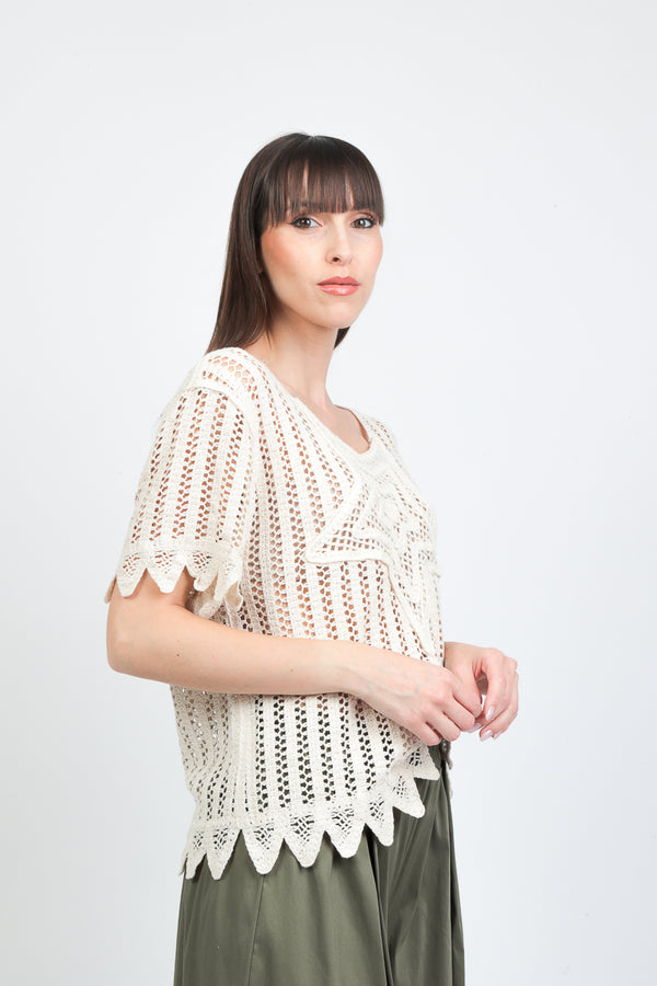 blusa macrame' stella