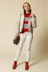 pantalone basic in  cotone elasticizzato