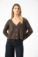 cardigan bottone gioiello