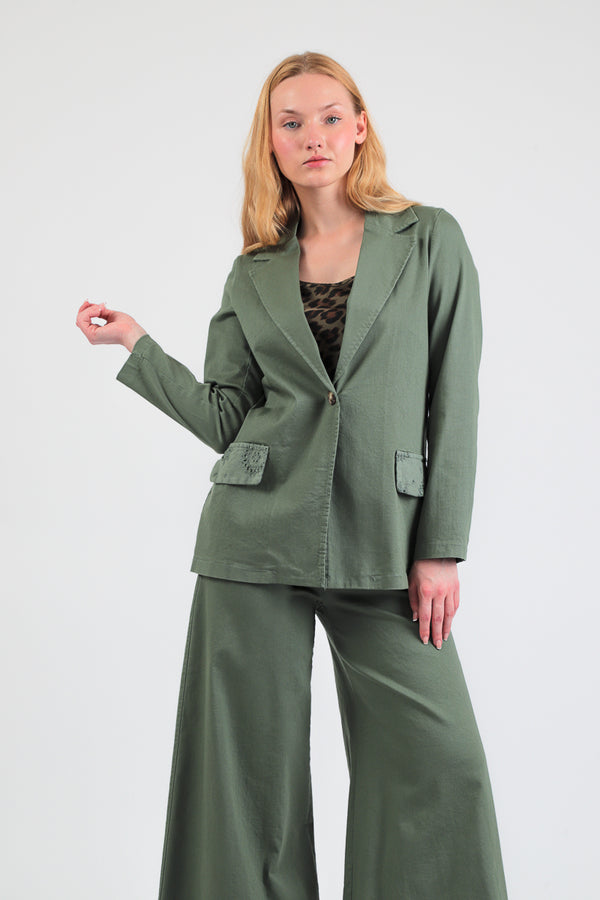 pantalone palazzo cotone sfrangiato