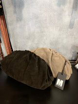 borsa pasticcina grande in suede pelle